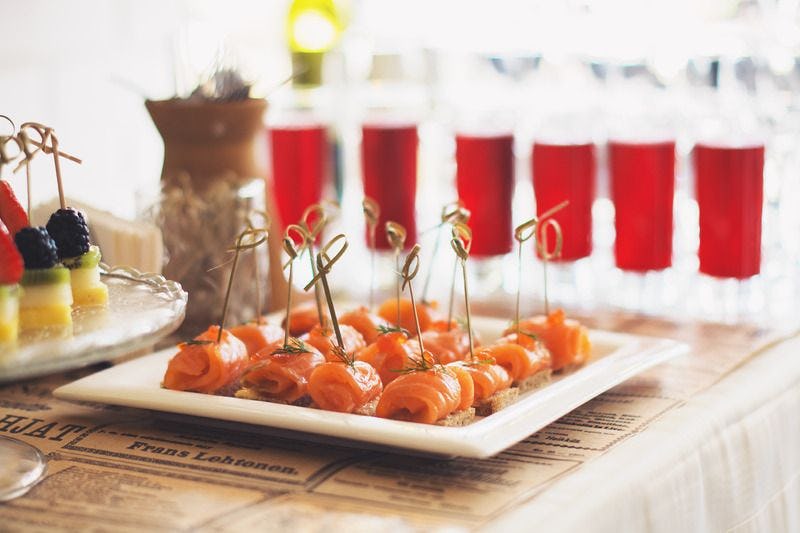 Provide canapes as an extra for your virtual event