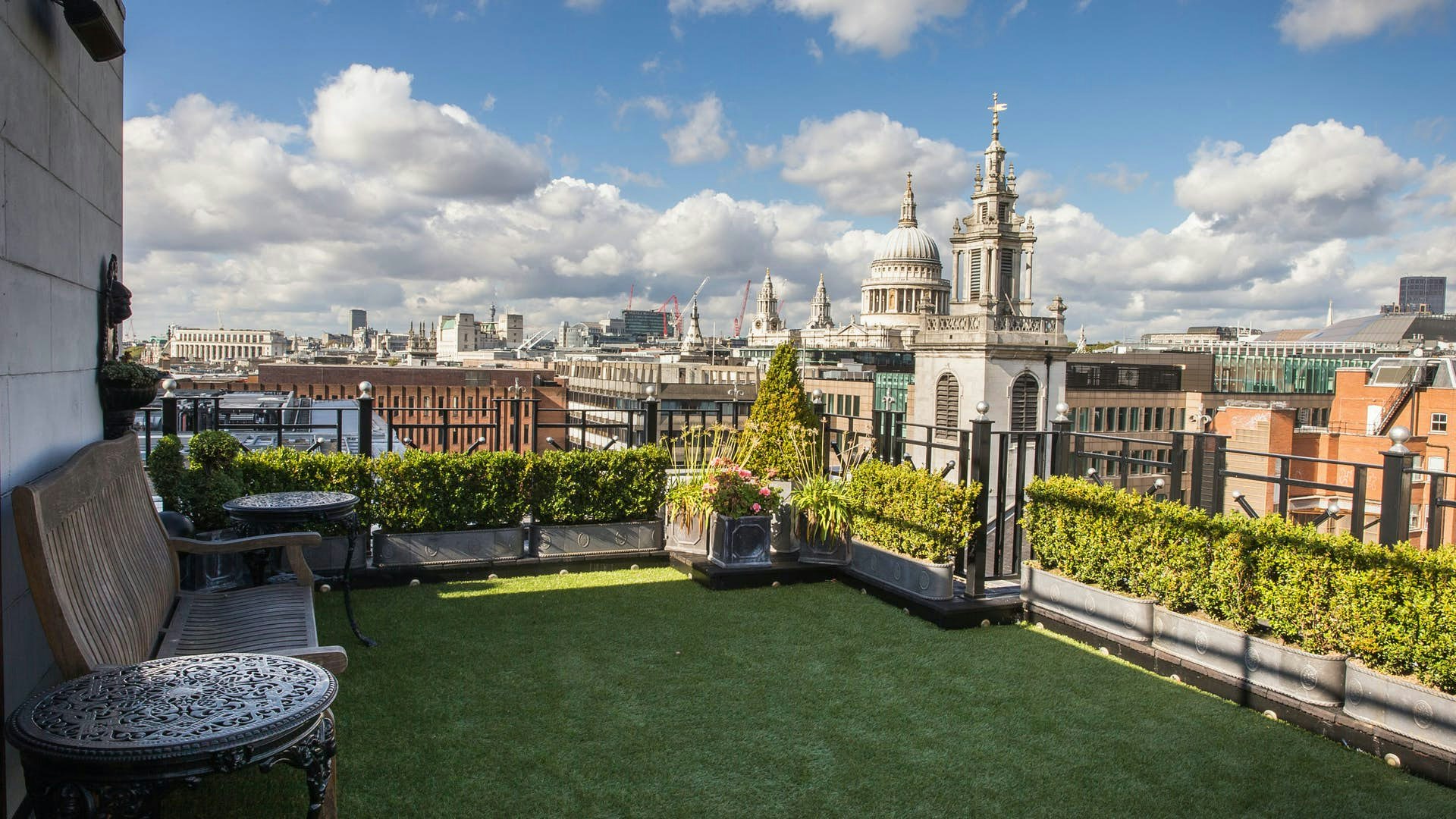 The roof terrace at Vintners' Hall