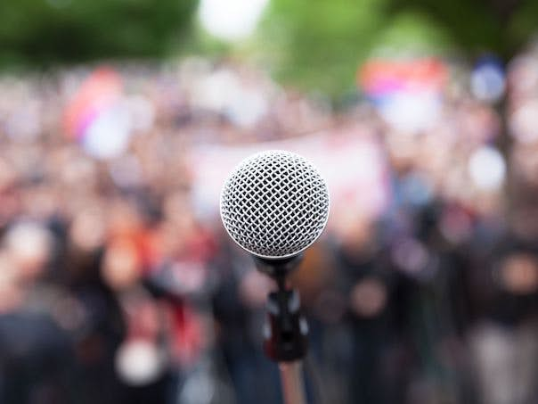 microphone at event