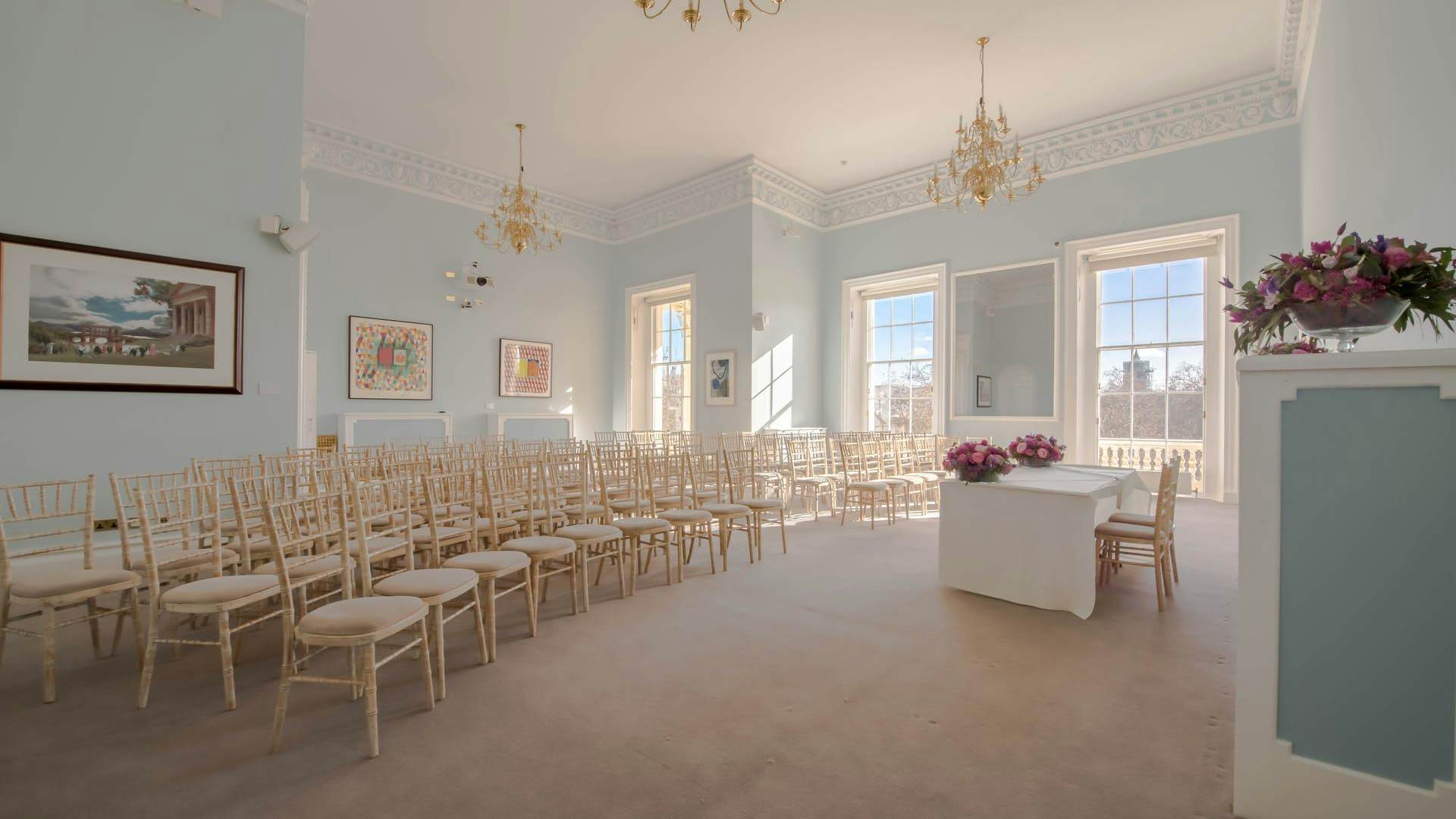 Wedding set up at Carlton House Terrace