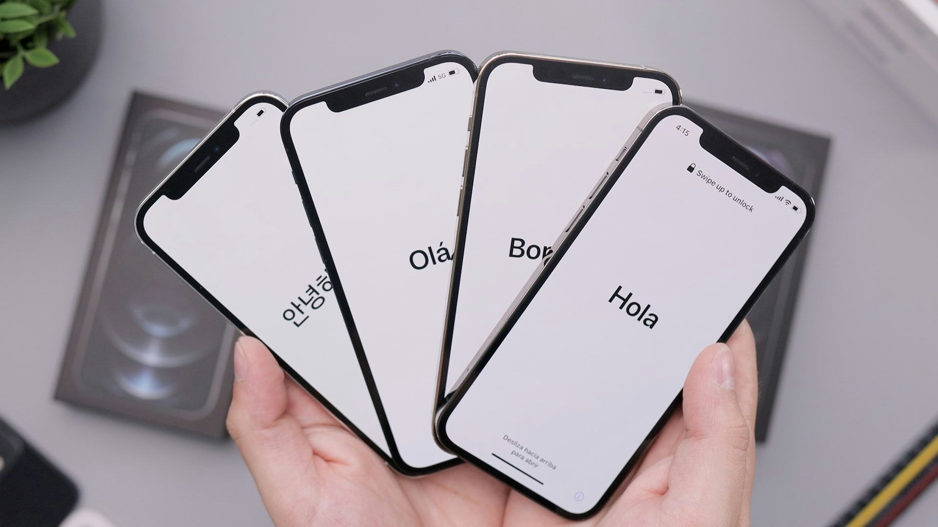 phone with 'hello' in different languages