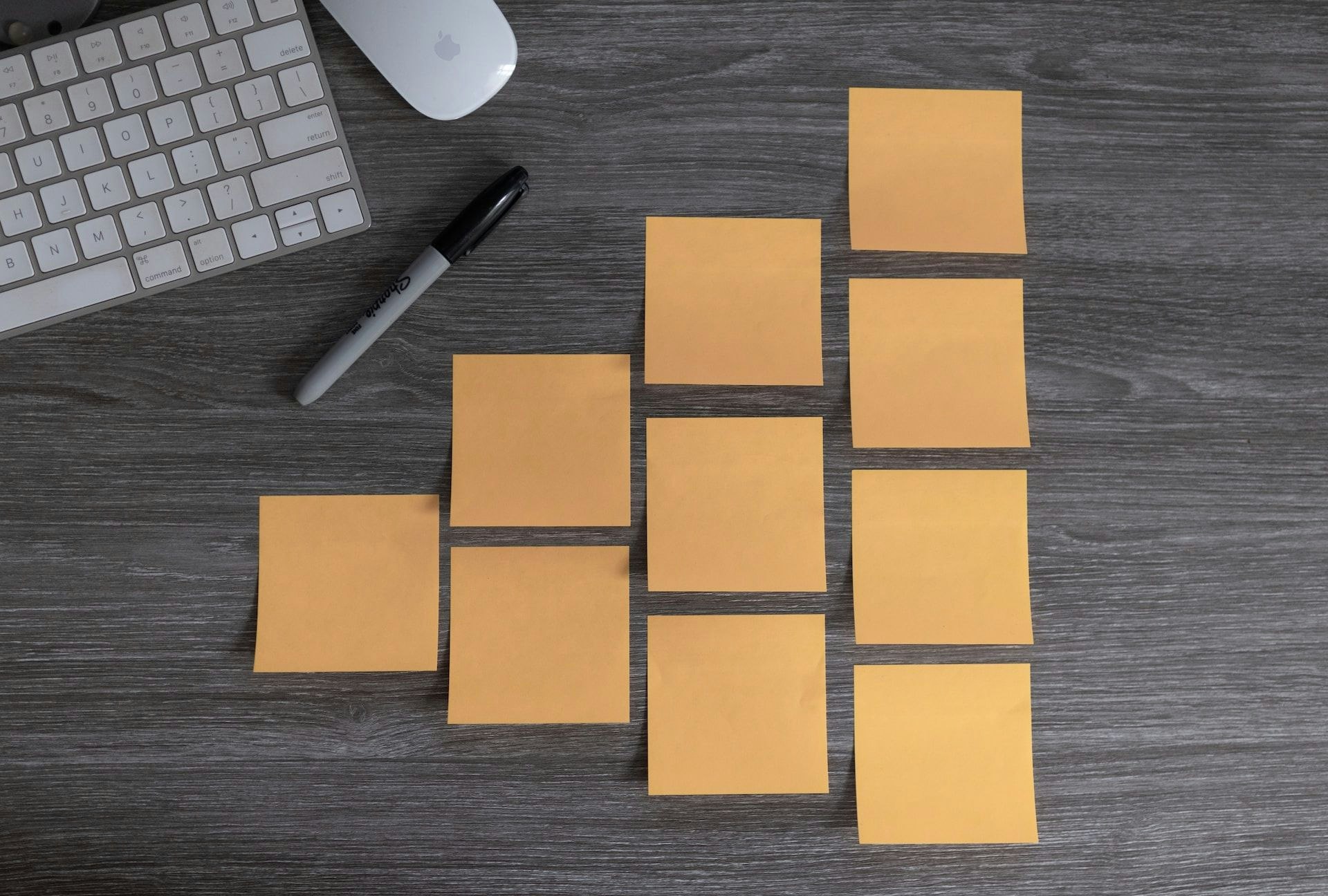 post-it-notes with pen